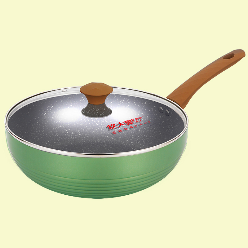 炊大皇(COOKER KING)新钻不粘炒菜锅家用平底炒锅易洁锅具明火燃气电磁炉通用30cmCG30XZ-1