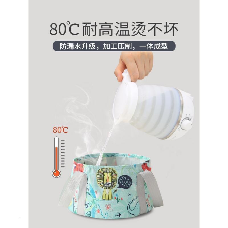 旅行可折叠式水盆旅游泡脚桶大号洗衣袋洗漱脸盆泡脚袋水桶日用家居