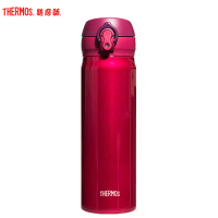 膳魔師(THERMOS)保温杯JNL-502大容量500ml水杯高真空304不锈钢一键开启轻量便携车载SBR红色通用