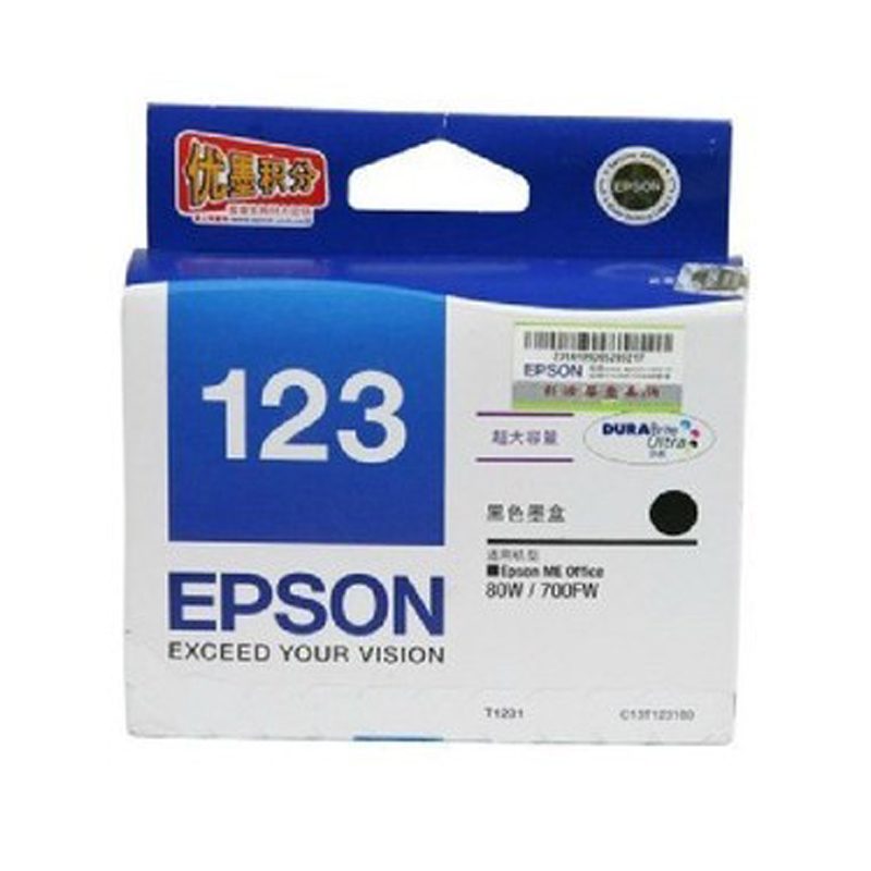 爱普生(EPSON)SW T1231 黑色墨盒 适用Me Office 80W 、700FW