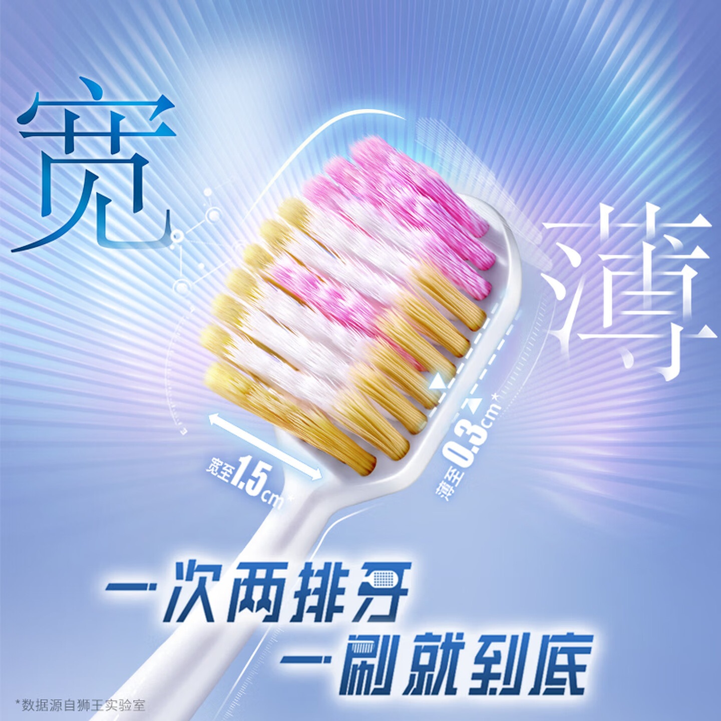 狮王(Lion)细齿洁宽薄火山炭宽头软毛牙刷日本研发成人深洁齿缝刷净智齿情侣 宽薄火山炭牙刷* 4支高清大图