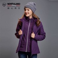 诺诗兰（NORTHLAND）冲锋衣户外秋冬男女情侣款保暖防水防风套抓绒内胆三合一冲锋衣GS065519/GS062520