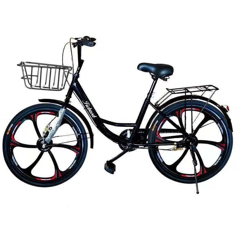 小黄车同款免充气成人学生单车全轴承24寸26寸通勤自行车wR高清大图