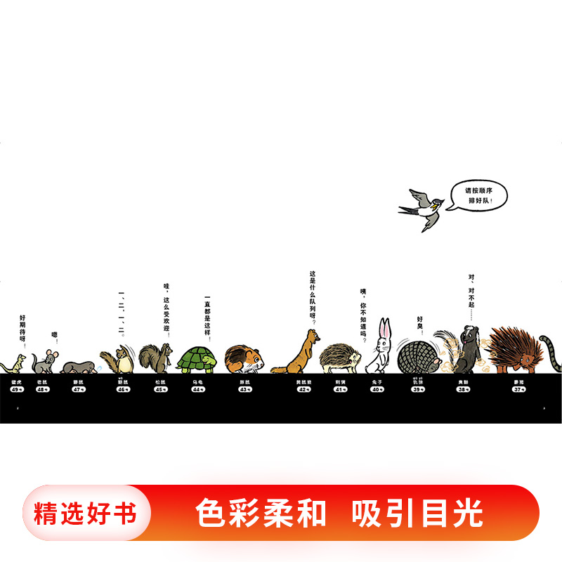 这是什么队列?(精装) [正版]这是什么队列精装图画书蒲蒲兰低幼绘本新世纪出版社50种动物排队趣味性与认知认识动物适合1高清大图