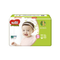 好奇(Huggies)天然之选纸尿裤 中号尿不湿 M52片 (6-11kg) 女宝 韩国原装进口