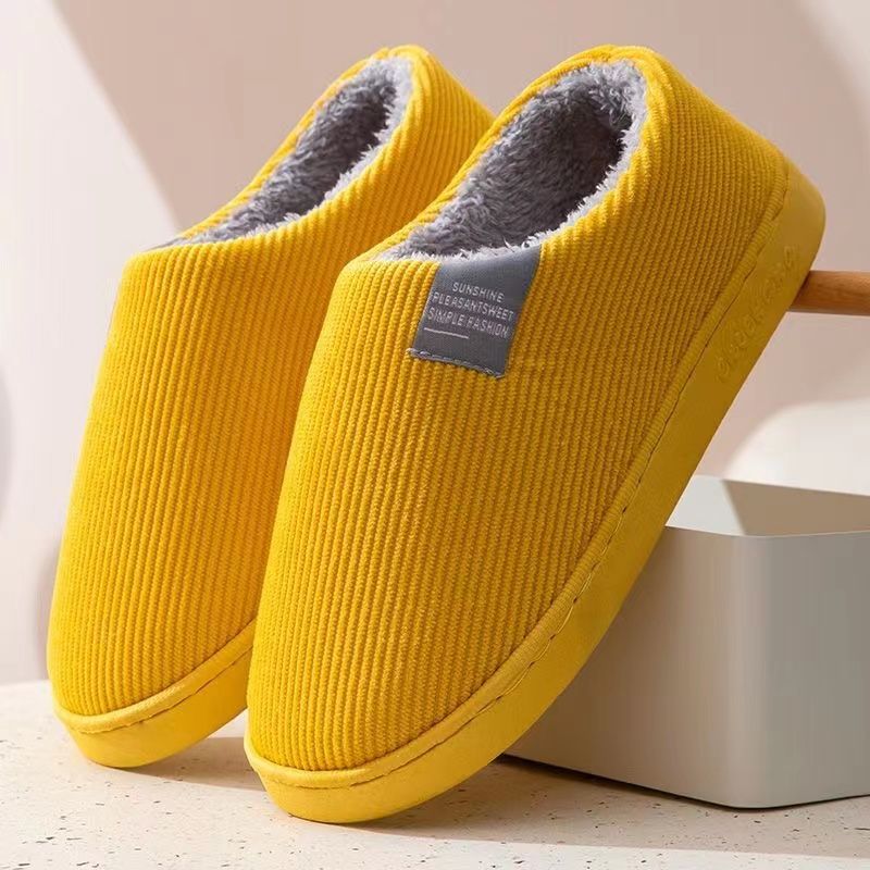 拖鞋男女冬季包跟情侣防滑家居家用秋冬室内厚底保暖防水外穿高清大图