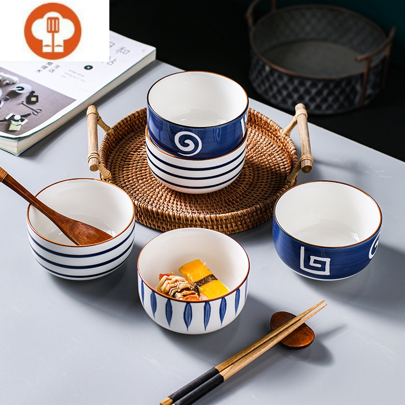 5寸碗-螺纹款两个装餐具套装