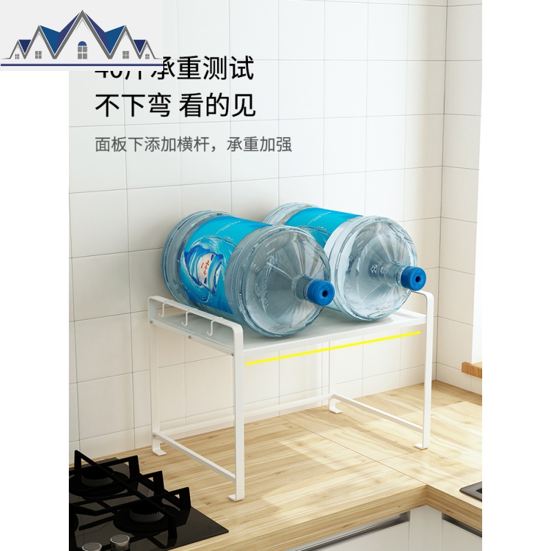 厨房台面微波炉架子电饭煲放锅具烤箱收纳置物架落地多层调料锅架 三维工匠高清大图