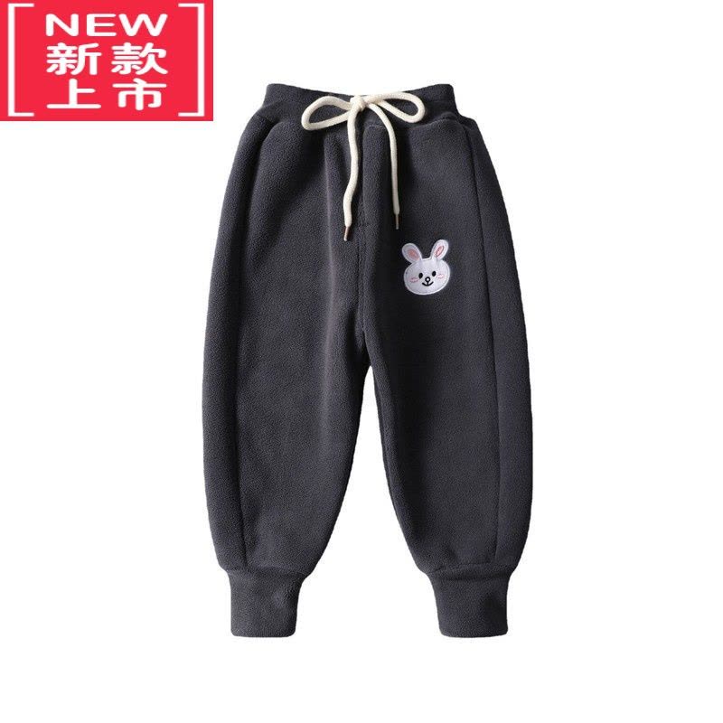 可莉允儿童秋冬加绒长裤男女童一体绒裤子宝宝外穿保暖裤童装新款条绒裤图片