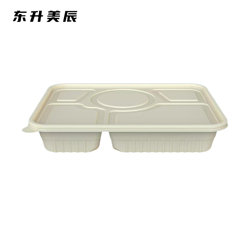 东升美辰 一次性可降解餐盒五格1250ML270*205*50mm80g200套 DS-XS266 箱高清大图