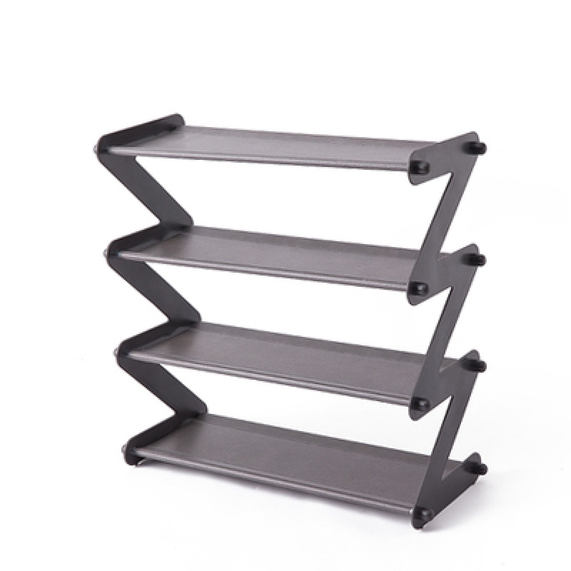 家用多层无纺布鞋架简易鞋子置物架多功能简约宿舍收纳鞋柜鞋架子 深灰A款