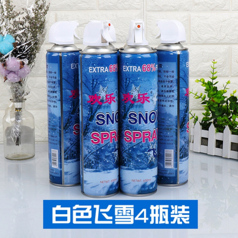 650ml4瓶装飞雪白色 圣诞喷雪花飞雪喷雾玻璃橱窗圣诞派对生日结婚喷