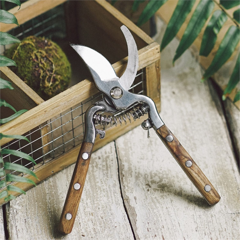 水曲柳木柄修枝剪花艺园林果树修剪回固树枝修花剪刀省力家用园艺工具