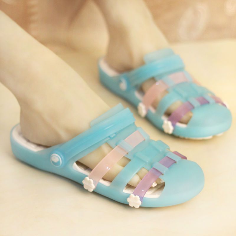 洞洞鞋女夏季玛丽珍韩版可爱学生凉鞋时尚沙滩拖鞋潮粉红色35>800_800