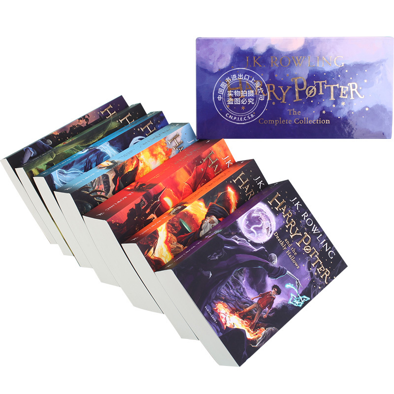 哈利波特1-7盒装 [正版]哈利波特全套英语原版书Harry Potter 1-7套装 进口原版 Complete Co