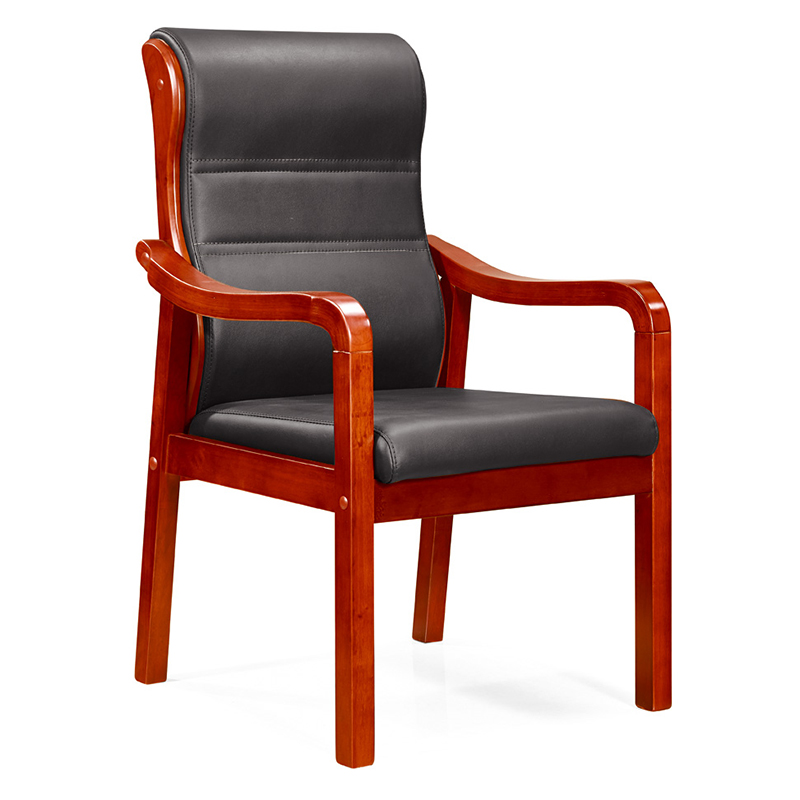 臻远 ZY5110308 办公会议椅办公皮椅电脑椅 黑色牛皮