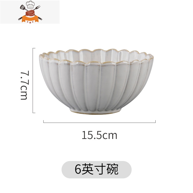 敬平日式盘子创意 网红盘子牛排西餐盘 菜盘家用早餐餐具个性碟子组合 6英寸碗