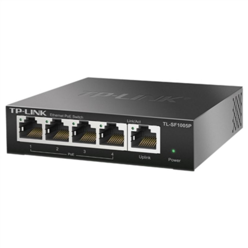 普联(TP-LINK) TL-SF1005P 5口百兆非网管以太网PoE供电交换机4口网线供电高清大图