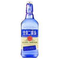 永丰牌北京二锅头白酒出口型小方瓶永丰二锅头42度500ml清香型白酒42°纯粮食酒 出口小方瓶 蓝瓶1瓶装老熟