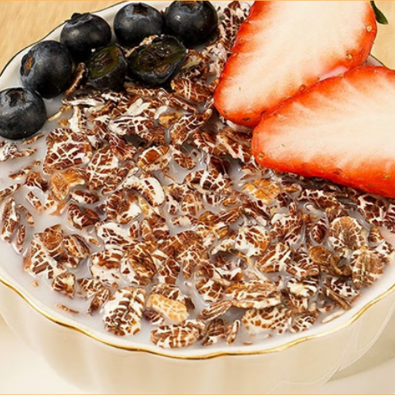 塞主粮 内蒙古绿色食品高纤黑麦片桶装 1000g 快速冲泡健康早餐营养美味高清大图