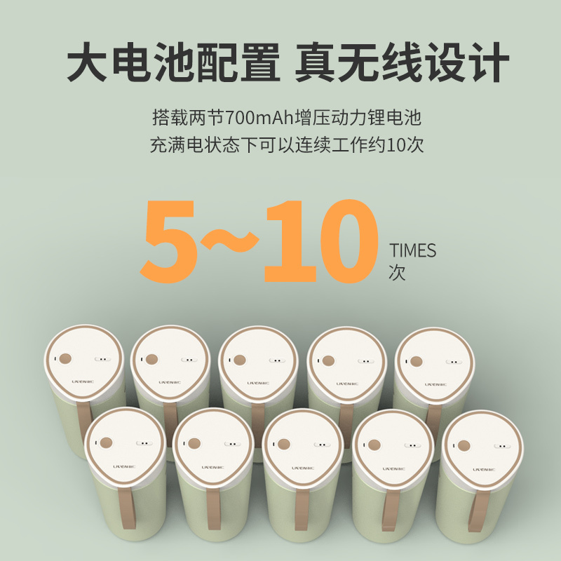 利仁(liven)榨汁机家用迷你水果汁杯原汁机电动无线充电便携式果汁机榨汁机双层不锈钢K-11A