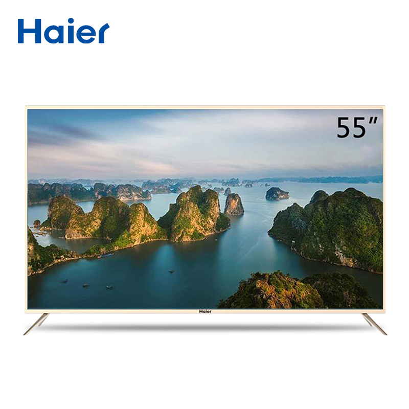 海尔(Haier)LS55H520N 55英寸 4K超高清 人工智能 家联网视频通话 金色边框液晶平板电视机