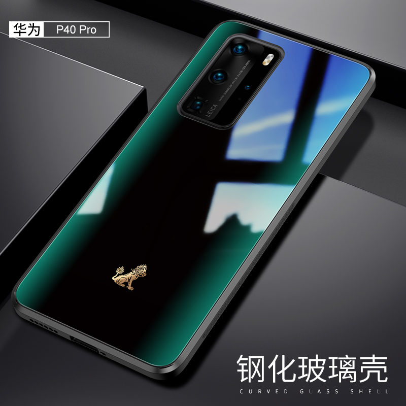 火豹华为p40手机壳商务p40硅胶全包防摔超薄玻璃镜面5g新款保护套参数