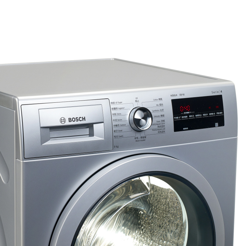 博世(BOSCH) 9公斤大容量干衣机 热泵烘干 除菌烘 快烘40分钟 冷媒节能家用烘干机 WTW875681W高清大图