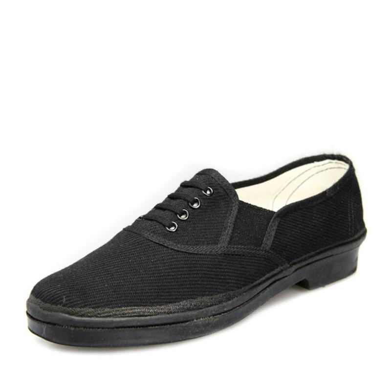 353787式军工布鞋男休闲帆布鞋一脚蹬懒人鞋工作耐磨透气单鞋38