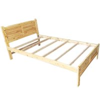 海邦 实木床现代简约出租房床经济型卧室家具 1.5米 定制