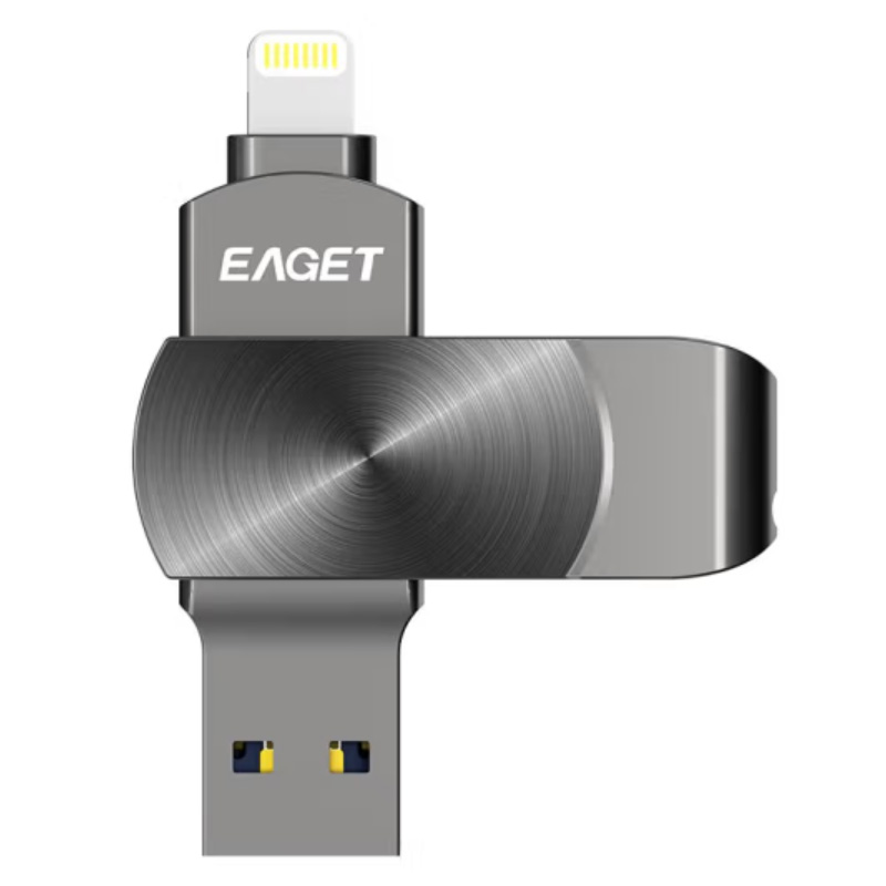 忆捷(EAGET)i66Plus 512G 苹果U盘 USB3.0 Lightning接口手机电脑两用优盘 单位:个高清大图
