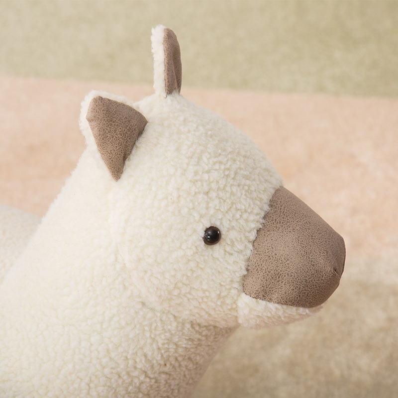 儿童凳子闪电客可爱动物凳羊驼矮凳创意设计师家具卡通小羊脚凳