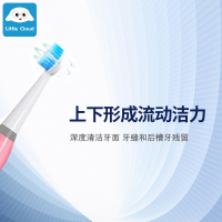 小云朵(Little Cloud)电池款防水声波电动牙刷智能自动牙刷多功能震动软毛无铜植入刷头礼盒装白色201801A