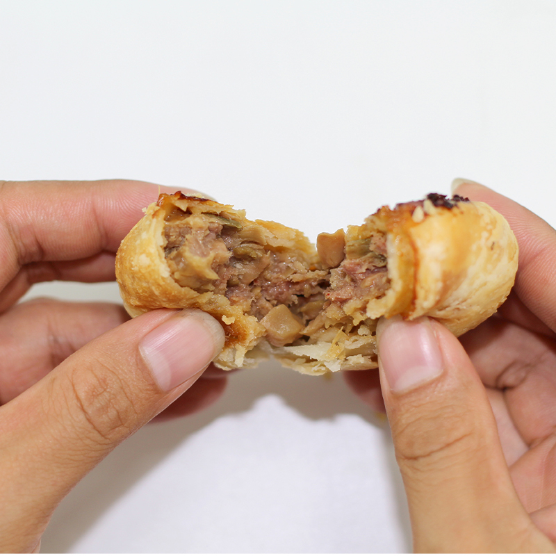 严将军榨菜鲜肉月饼礼盒400g(50g*8)中秋礼盒月饼礼盒