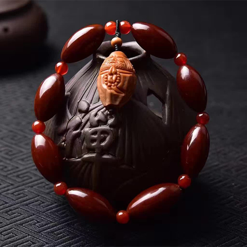 正品机刷包浆橄榄核光面老油核男女式项链手链手串佛珠特价包邮送女