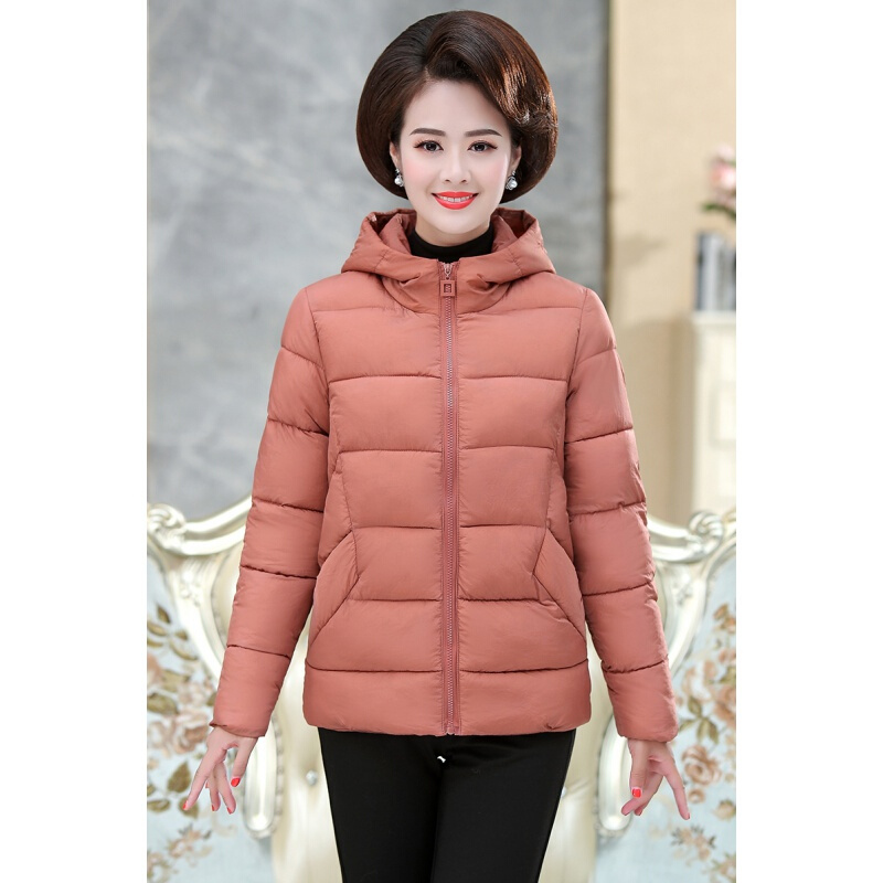 迪鲁奥(DILUAO)40岁50岁妈妈穿的棉服中年女冬装外套2021新款妈妈小女中老年秋冬高清大图