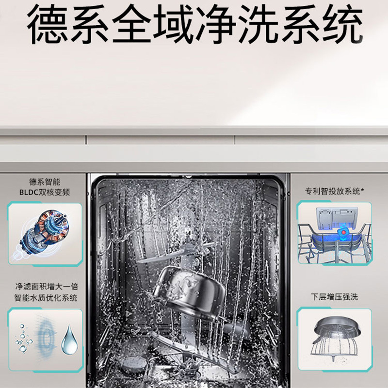 [极净魔盒]西门子 SJ43XW33KC 嵌入式14套全自动智能白色蒸饭柜高清大图