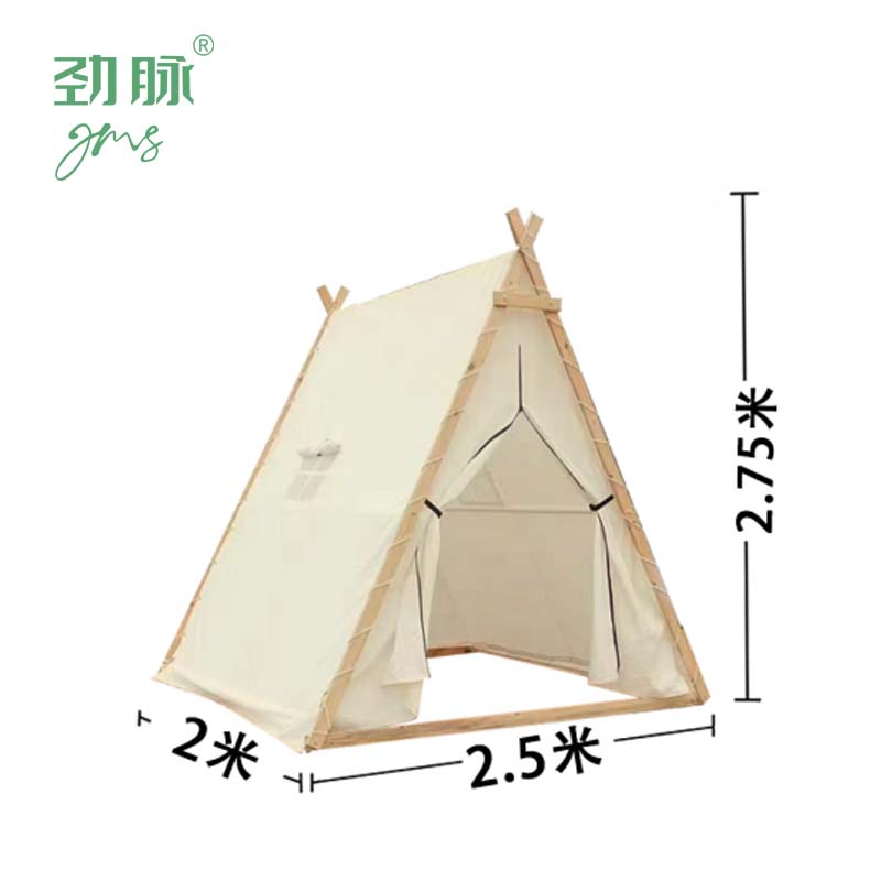 劲脉 三角露营帐篷 2.5*2*2.75M 顶高清大图
