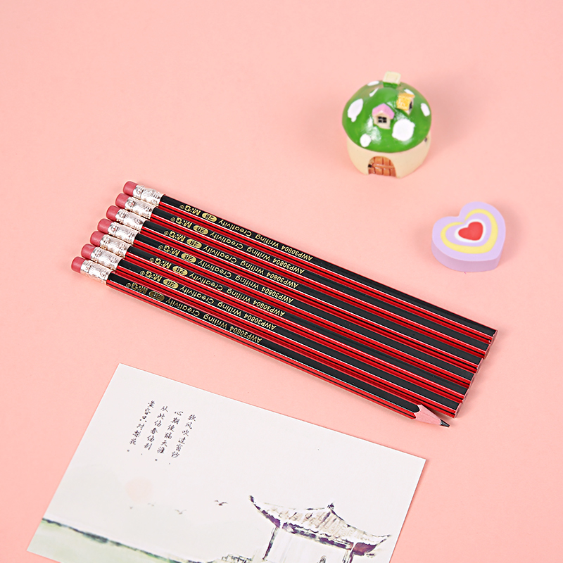 晨光(M&G)AWP30804 2B六角铅笔(单位:支)红黑抽条铅笔木杆铅笔可削铅笔