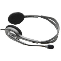 罗技(Logitech)H110 多功能立体声耳麦 电脑游戏耳机头戴式电竞绝地求生吃鸡耳麦台式话筒带麦