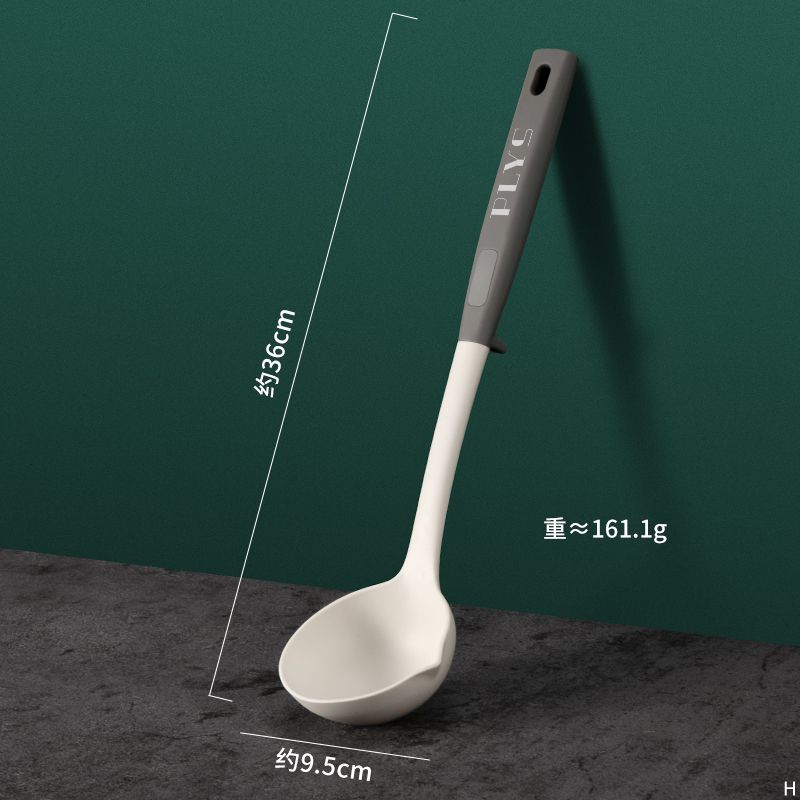 食品级硅胶汤勺家用大号盛汤勺子高档精致大号长柄粥勺盛汤勺8138高清大图