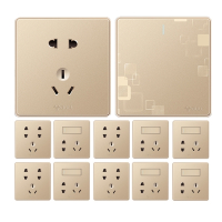 公牛(bull)开关插座家用墙壁墙式墙插二三带5五孔86型暗装大板面板多孔开关/插座底盒