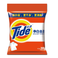 汰渍(Tide) 净白去渍洗衣粉经典家庭装持久净白去渍去油污洁净无磷型方便装 260克