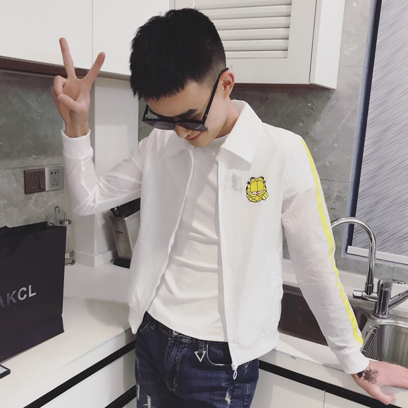 梵克公牛春夏社会精神小伙帅气薄款夹克男韩版潮流网红防晒衣潮牌上衣