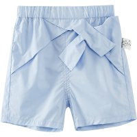[2件2.5折价:42.3,可叠加199减30]米喜迪mecity童装夏新款女小童蝴蝶结婴童短