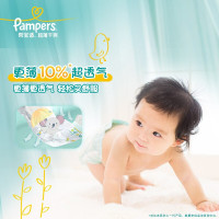 帮宝适(Pampers)超薄干爽 婴儿纸尿裤 M100片[6-11kg]中号尿不湿 干爽绿帮