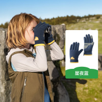 KK树儿童五指手套冬季男童抓绒保暖女童防寒抗静电可触屏2025新款 星夜蓝 建议年龄4-8岁