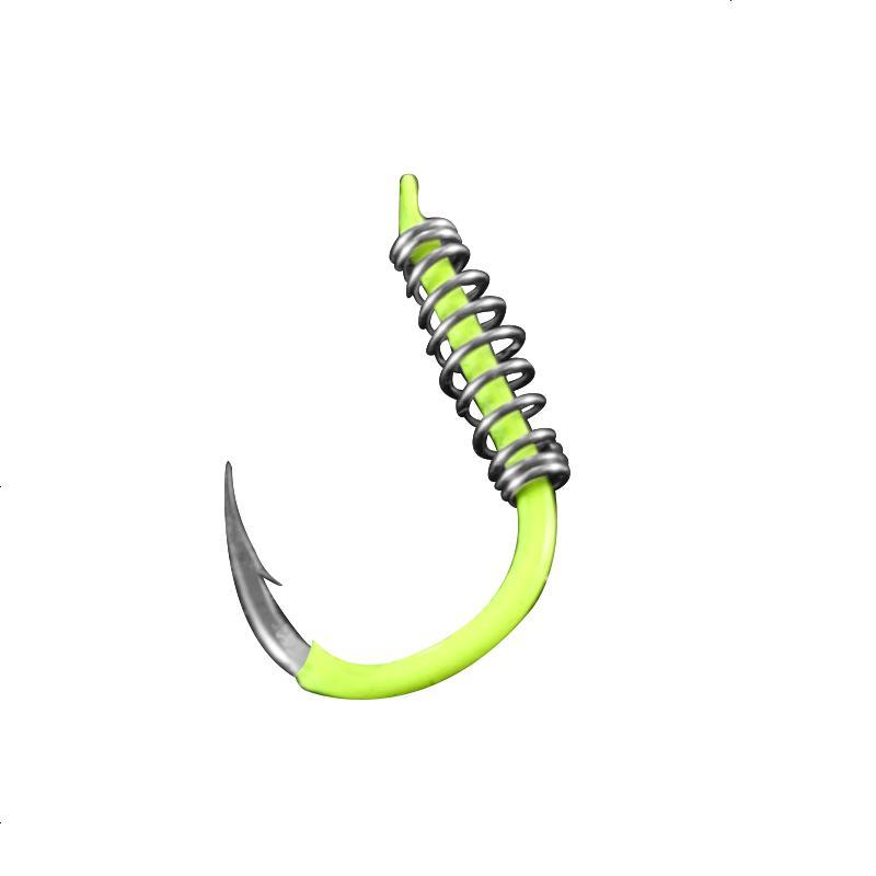 新型弹簧鱼钩进口散装伊势尼有倒刺钓鱼钩鲢鳙钩青鱼钩鲤鱼钩30枚