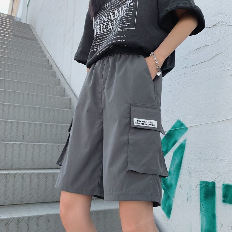 真维斯夏季短裤女2022新款工装裤运动休闲五分裤宽松薄款裤子潮流