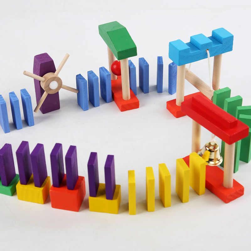 多米诺骨男孩女孩儿童力成人比赛专用积木机关标准动脑玩具